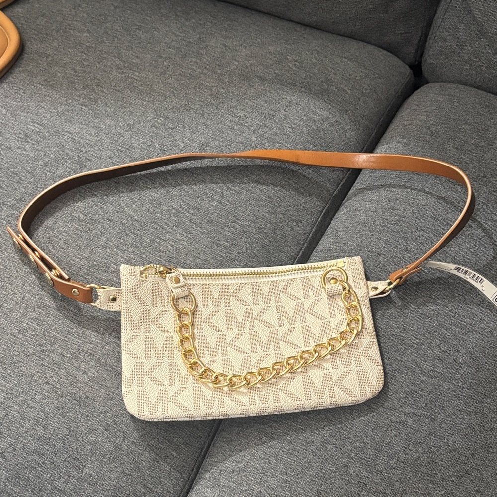 Michael Kors Belt Bag with Gold Chain